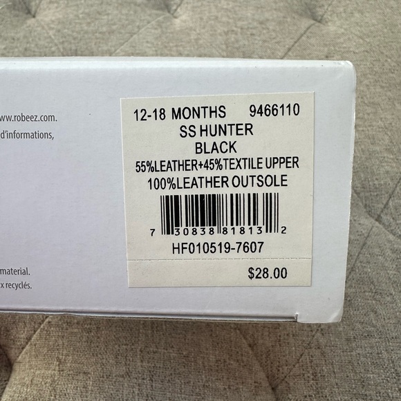 NIB Robeez soft sole walkers 12-18 months buffalo plaid and black baby shoe - Picture 3 of 5